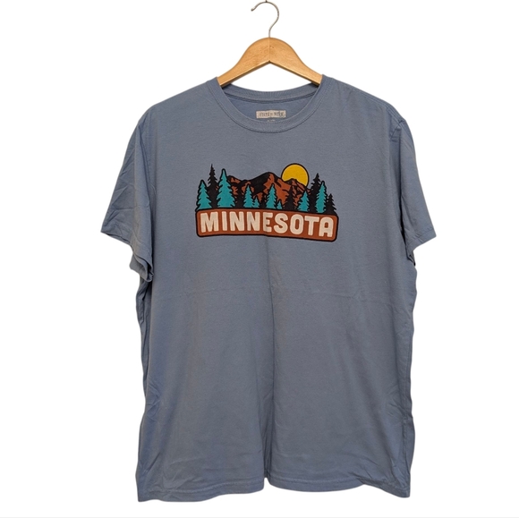 MINNESOTA State XXL Blue State Of Mind Cotton Short Sleeve Tee - Picture 2 of 8